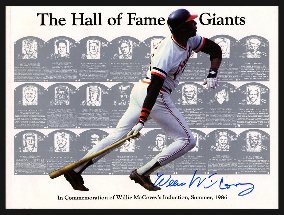 Willie McCovey Autographed 1986 Hall of Fame Giants Program San Francisco Giants Beckett BAS #BE16981 - RSA