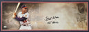 Hank Aaron Autographed Framed 10x30 Panoramic Photo Milwaukee Braves "755 HOF 82" Fanatics Holo #1087385 - RSA