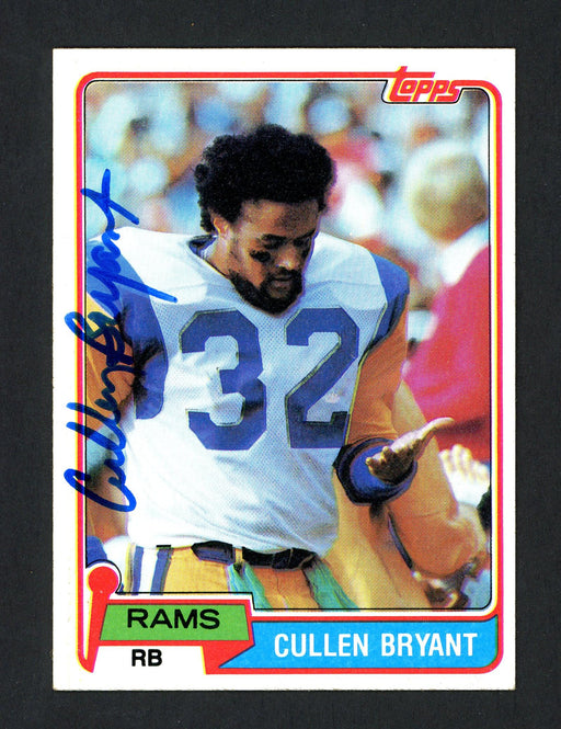 Cullen Bryant Autographed 1981 Topps Card #273 Los Angeles Rams SKU #160268 - RSA