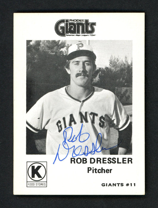 Rob Dressler Autographed 1975 Circle K Rookie Card #37 Phoenix Giants SKU # 158483 - RSA