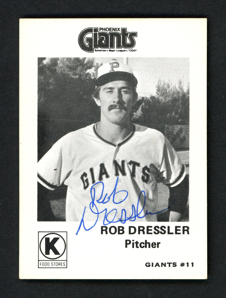 Rob Dressler Autographed 1975 Circle K Rookie Card #37 Phoenix Giants SKU # 158483 - RSA