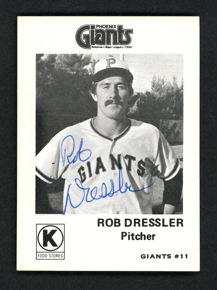 Rob Dressler Autographed 1975 Circle K Rookie Card #37 Phoenix Giants SKU # 158484 - RSA
