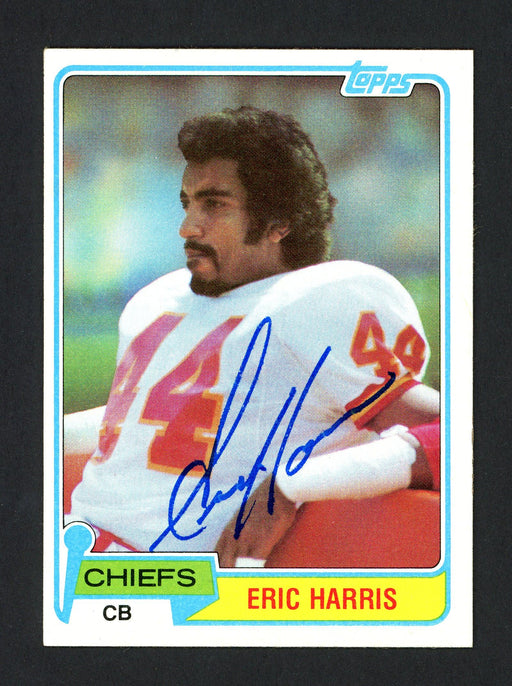 Eric Harris Autographed 1981 Topps Rookie Card #354 Kansas City Chiefs SKU #160302 - RSA