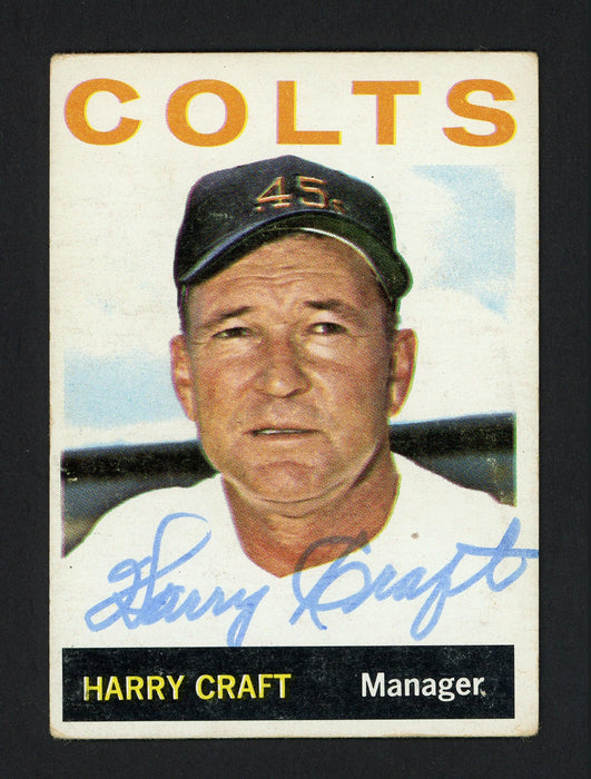 Harry Craft Autographed 1964 Topps Card #298 Houston Colt .45's SKU #162275 - RSA