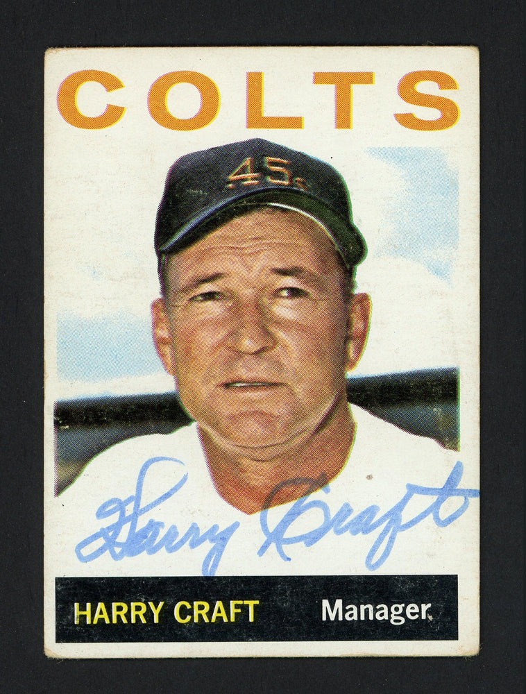 Harry Craft Autographed 1964 Topps Card #298 Houston Colt .45's SKU #162275 - RSA