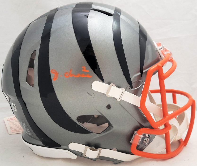 Ja'Marr Chase Autographed Cincinnati Bengals AMP Gray Full Size Authen — RSA