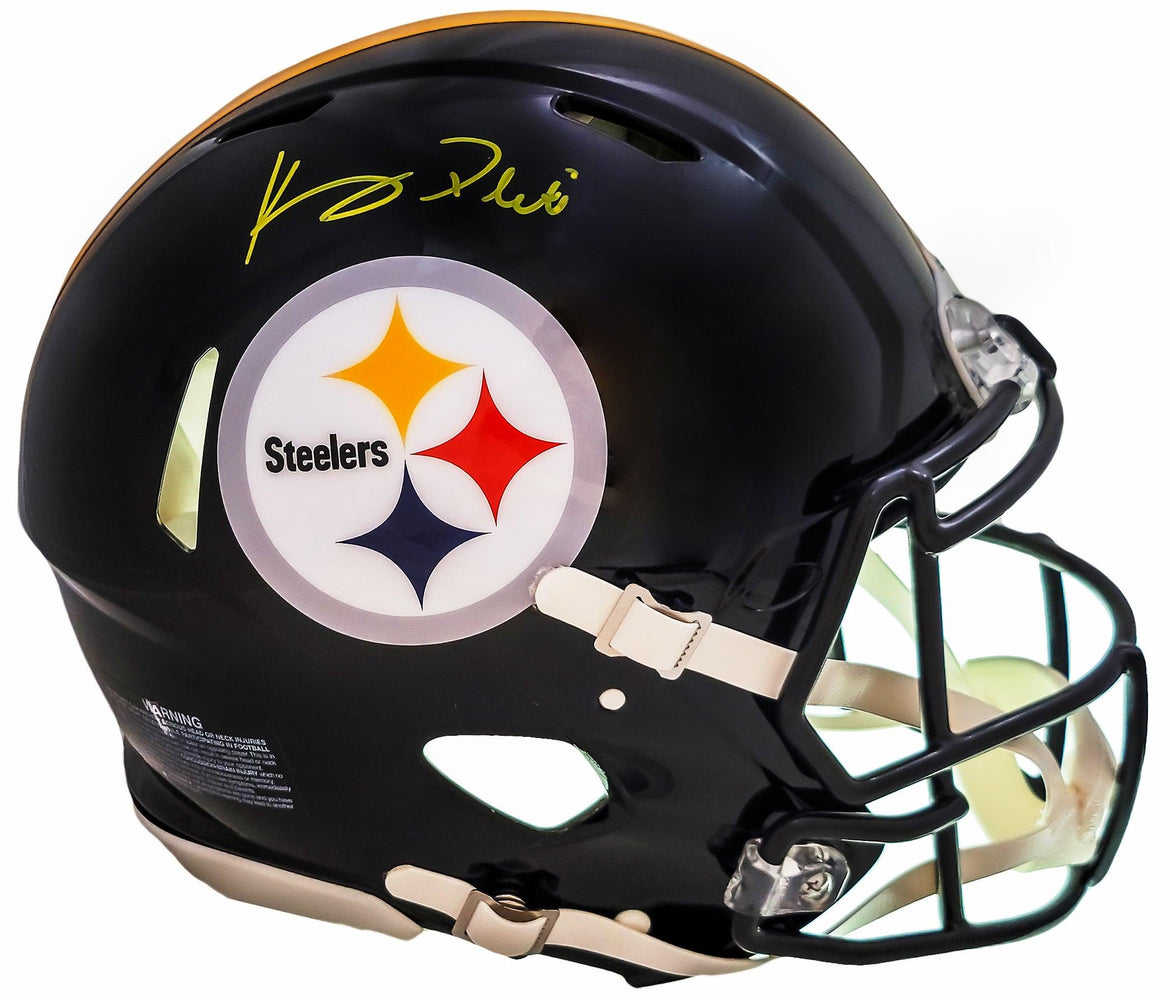 Kenny Pickett Autographed Pittsburgh Steelers Black Full Size Authentic Speed Helmet Beckett BAS QR Stock #205920 - RSA