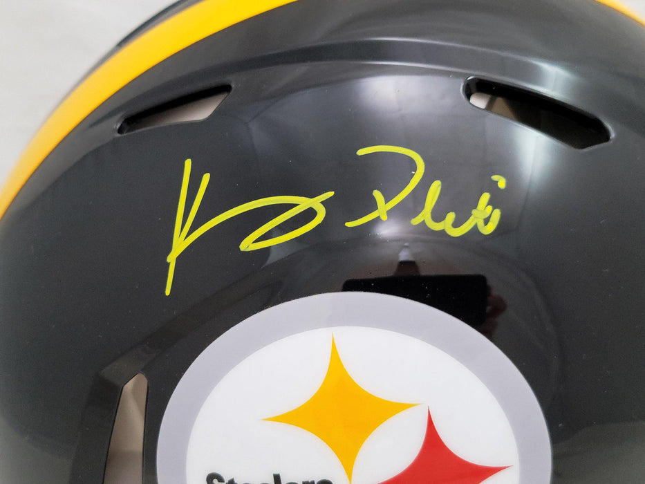 Kenny Pickett Autographed Pittsburgh Steelers Black Full Size Authentic Speed Helmet Beckett BAS QR Stock #205920 - RSA