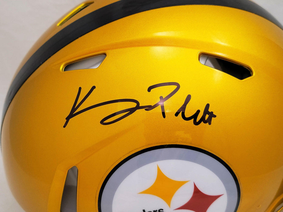 Kenny Pickett Autographed Pittsburgh Steelers Flash Yellow Full Size Authentic Speed Helmet Beckett BAS QR Stock #205924 - RSA