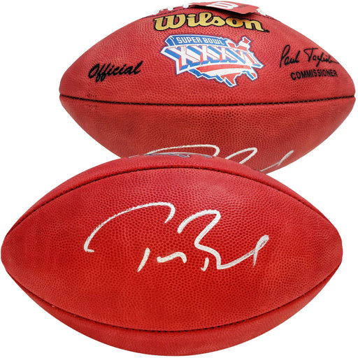 Tom Brady Autographed Official SB XXXVI Leather Football New England Patriots Fanatics Holo Stock #205688 - RSA
