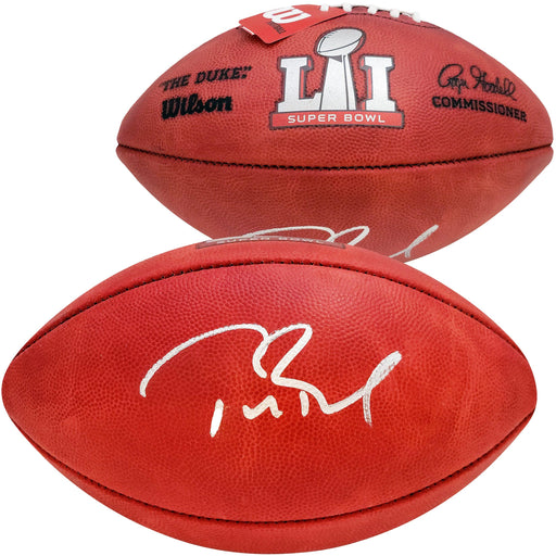 Tom Brady Autographed Official SB LI Leather Football New England Patriots Fanatics Holo Stock #205689 - RSA