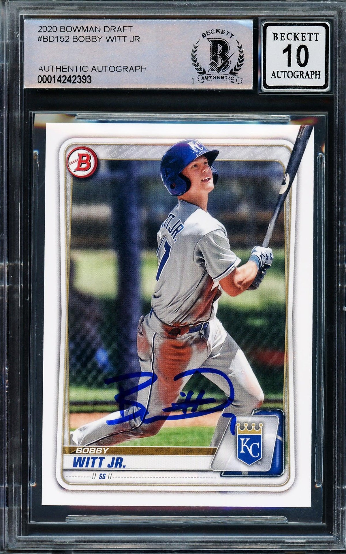Bobby Witt Jr. Autographed 2020 Bowman Draft Rookie Card #BD-152 