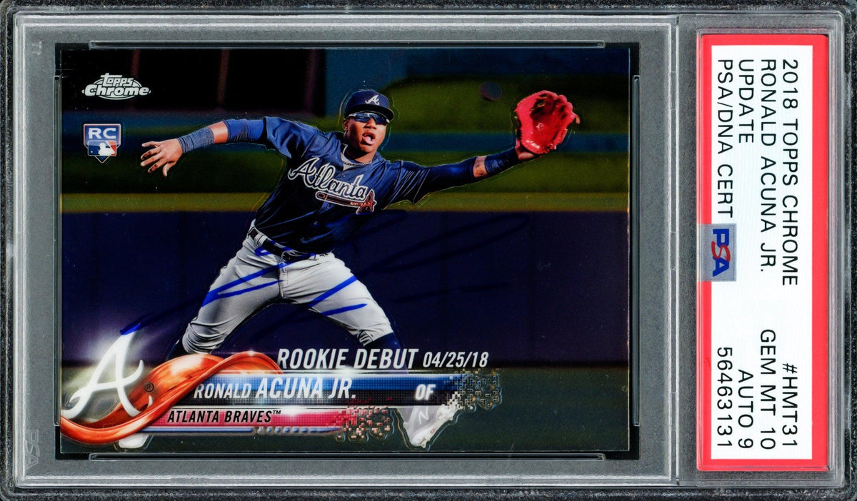 Ronald Acuna Jr. Autographed 2018 Topps Chrome Update Rookie Card
