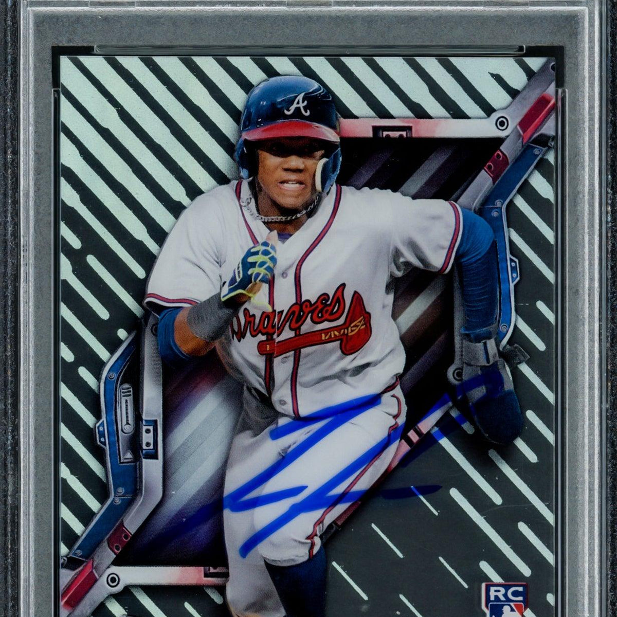Ronald Acuna Jr. Autographed 2018 Topps High Tek Rookie Card #HT