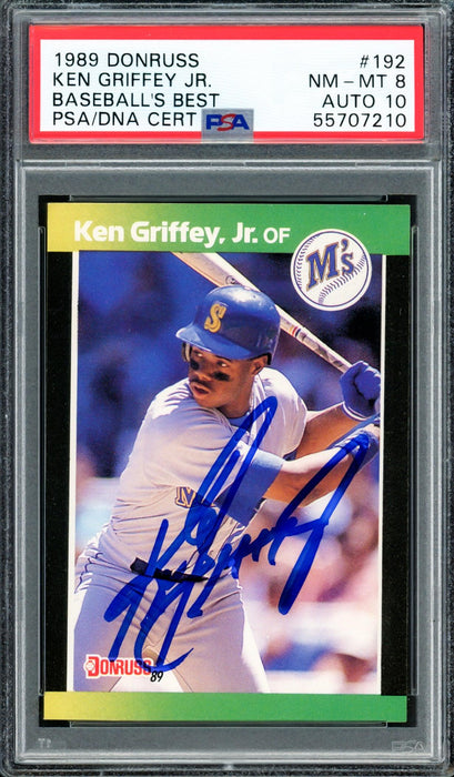 Ken Griffey Jr. Autographed 1989 Donruss Baseball's Best Rookie Card # RSA Ken Griffey Jr. Autographed 1989 Donruss Baseball's Best Rookie Card # RSA