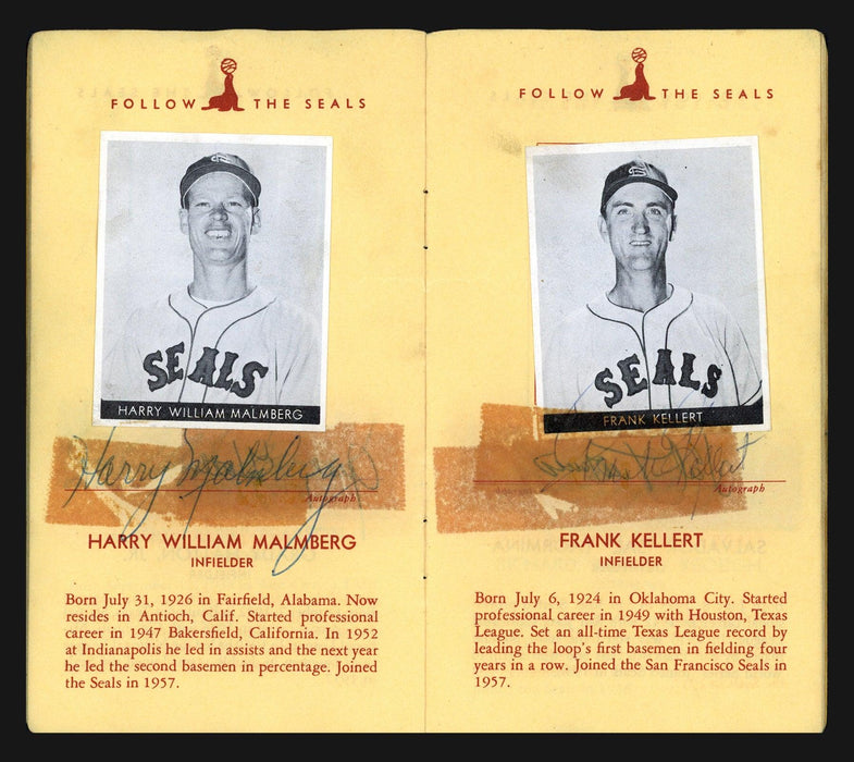 San Francisco Seals Autographed 3.5x6 Stamp Album With 25 Signatures Including Joe Gordon Beckett BAS #AB72591 - RSA