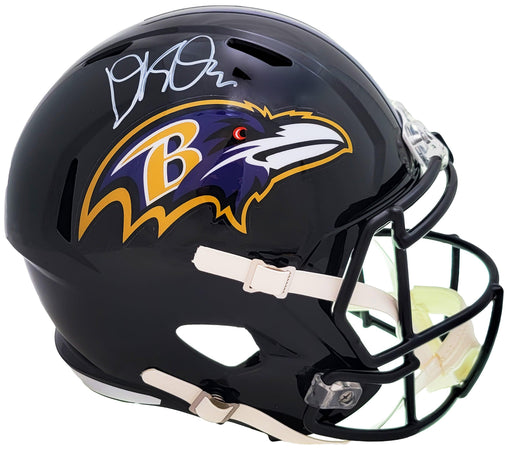 David Ojabo Autographed Baltimore Ravens Black Full Size Replica Speed Helmet Beckett BAS QR Stock #206131 - RSA