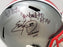 Archie Griffin, Eddie George & Troy Smith Autographed Ohio State Buckeyes Flash Gray Full Size Replica Speed Helmet "Heisman" Beckett BAS QR Stock #203900 - RSA