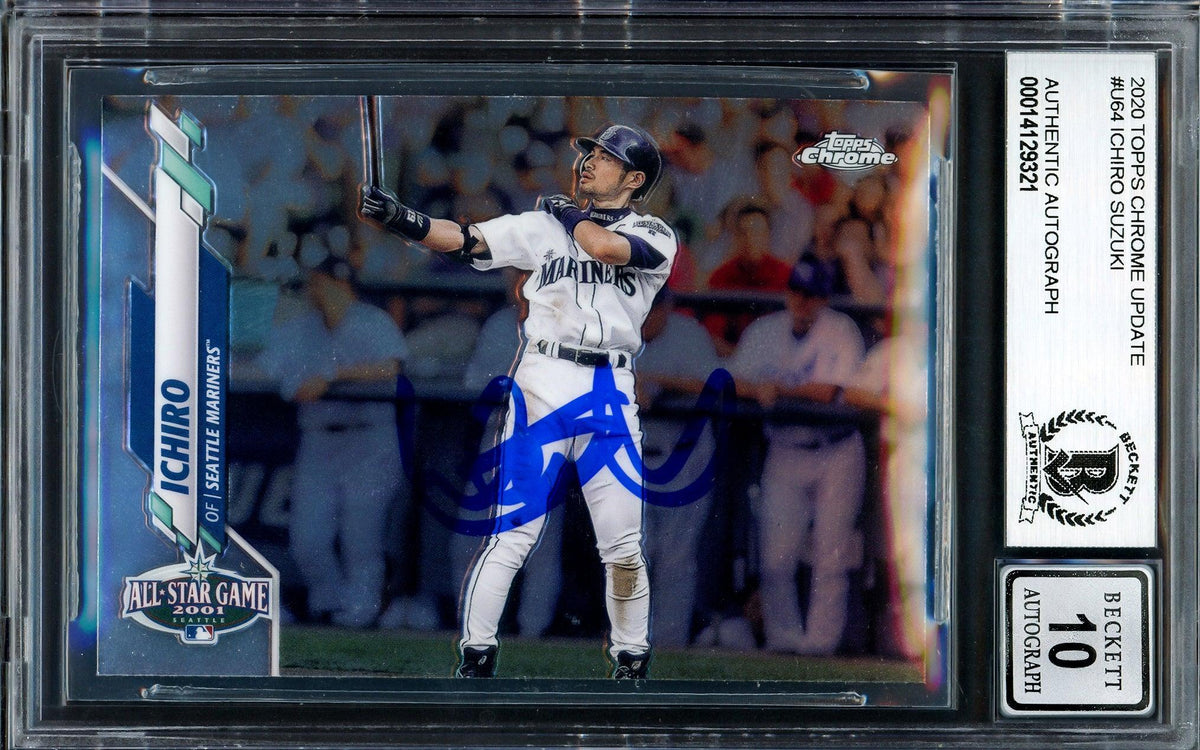 Ichiro Suzuki Autographed 2020 Topps Chrome Update Card #U-64