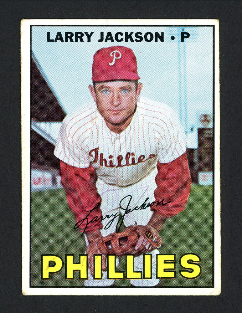 Larry Jackson Autographed 1967 Topps Card #229 Philadelphia Phillies SKU #164565 - RSA