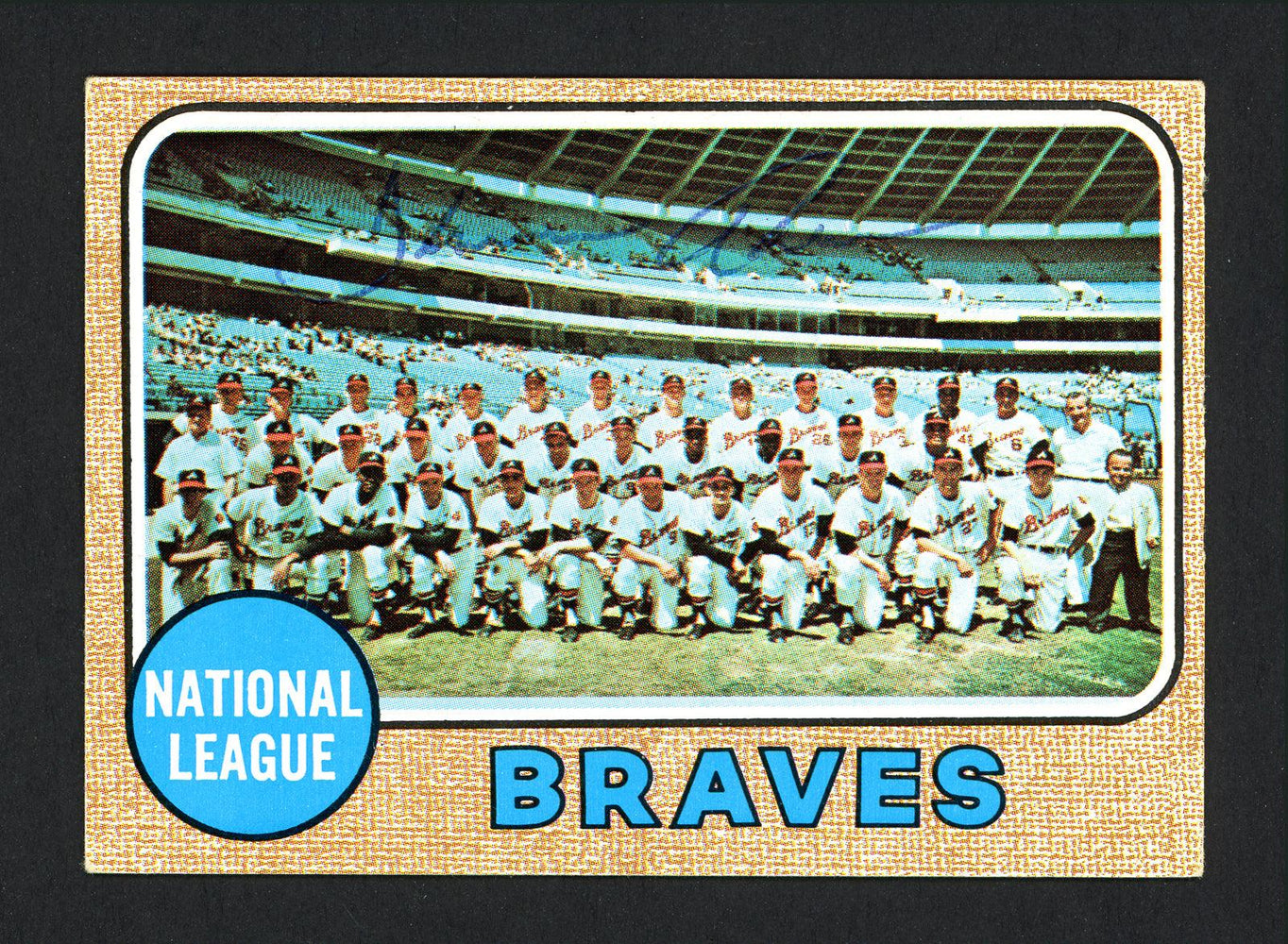 Tommie Aaron Autographed 1968 Topps Card #221 Atlanta Braves SKU #164577 - RSA