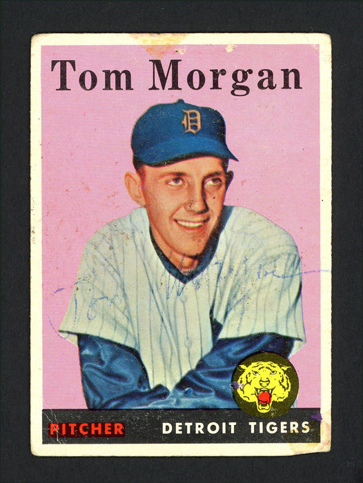 Tom Morgan Autographed 1958 Topps Card #365 Detroit Tigers SKU #165155 - RSA