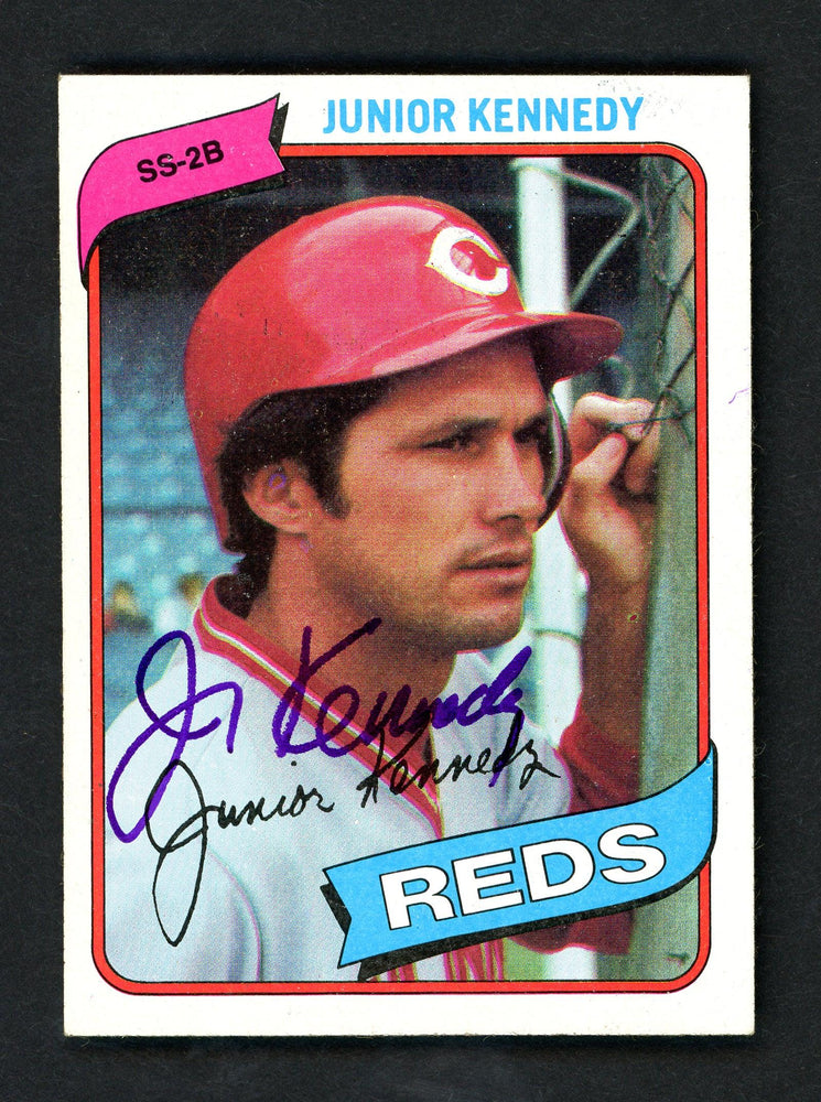 Junior Kennedy Autographed 1980 Topps Card #377 Cincinnati Reds SKU # 158639 - RSA
