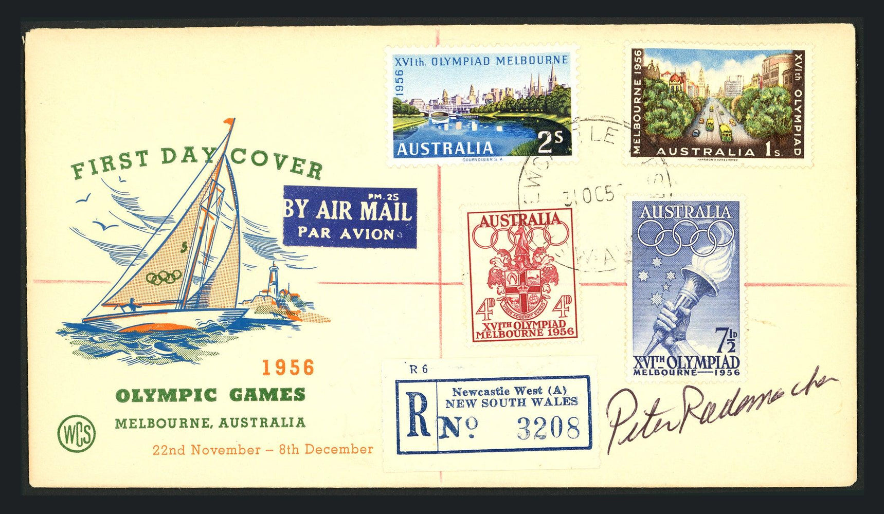 Pete Rademacher Autographed First Day Cover 1956 USA Olympics Gold SKU #164932 - RSA