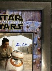 daisy ridley signed star wars the force awakens 8x10 custom framed photo display psa 7a46113 right side view