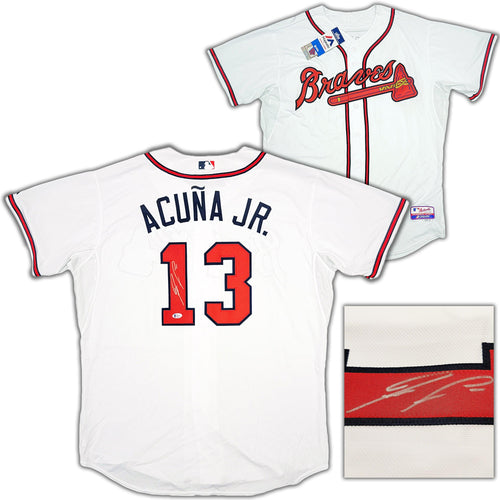 Atlanta Braves Ronald Acuna Jr. Autographed White Majestic