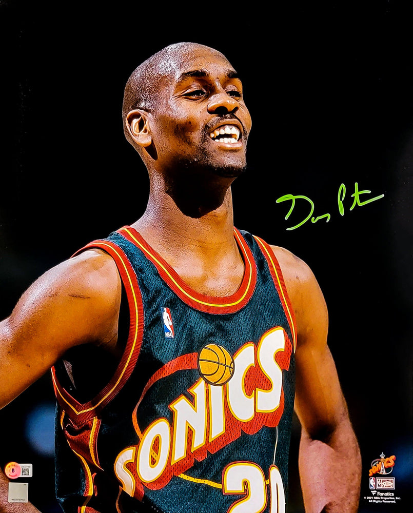 Gary Payton Autographed 16x20 Photo Seattle Supersonics Beckett BAS Witness Stock #206523 - RSA