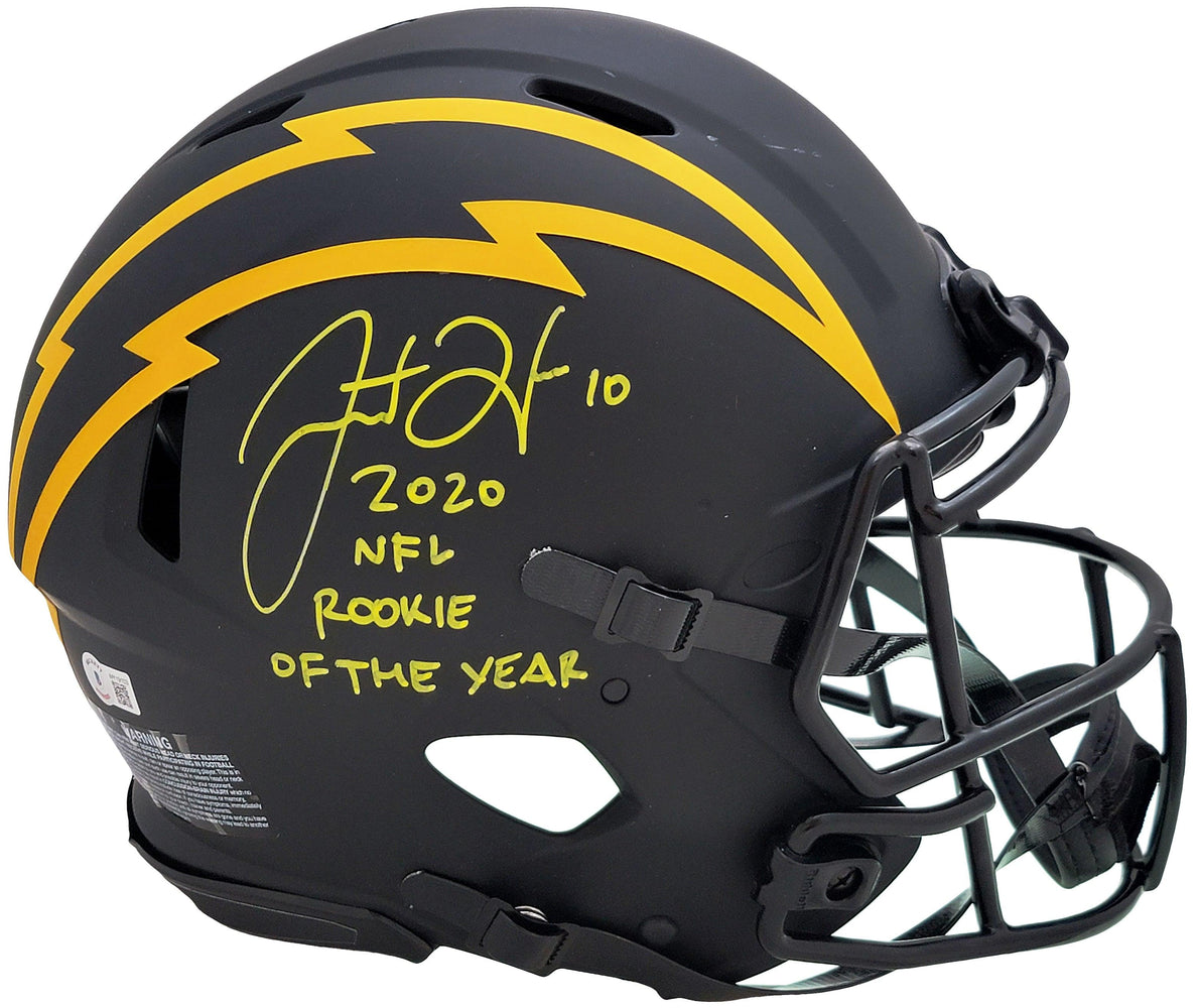 Justin Herbert Autographed Los Angeles Chargers Eclipse Black Full Siz — RSA