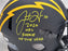 Justin Herbert Autographed Los Angeles Chargers Eclipse Black Full Size Authentic Speed Helmet "2020 NFL Rookie Of The Year" (Scuffed) Beckett BAS Witness Stock #206931 - RSA