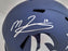 Mac Jones Autographed New England Patriots AMP Blue Full Size Replica Speed Helmet Beckett BAS Witness Stock #206519 - RSA
