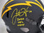 Justin Herbert Autographed Los Angeles Chargers Eclipse Black Full Size Authentic Speed Helmet "2020 NFL OROY" (Scuffed) Beckett BAS Witness Stock #206932 - RSA