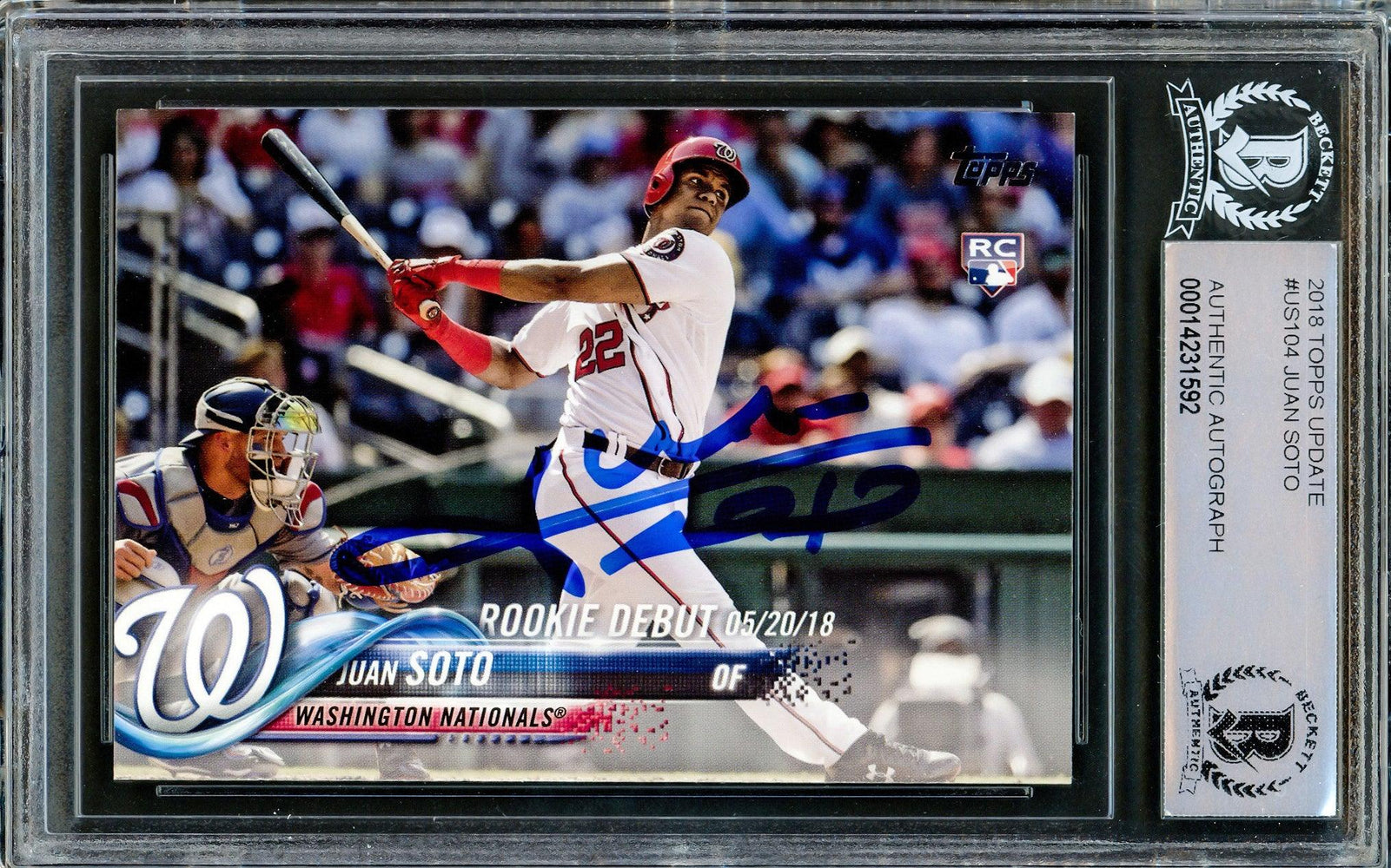 Juan Soto Autographed 2018 Topps Update Rookie Card #US104