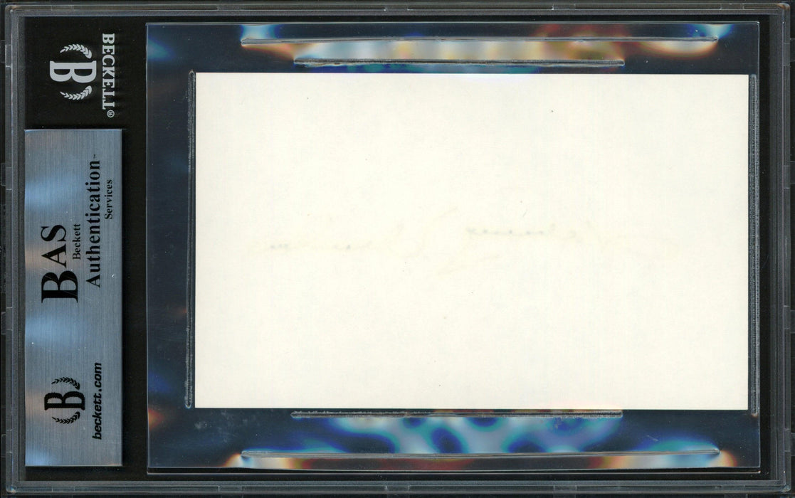 Johnny Unitas Autographed 3x5 Index Card Baltimore Colts Beckett BAS #14232609 - RSA