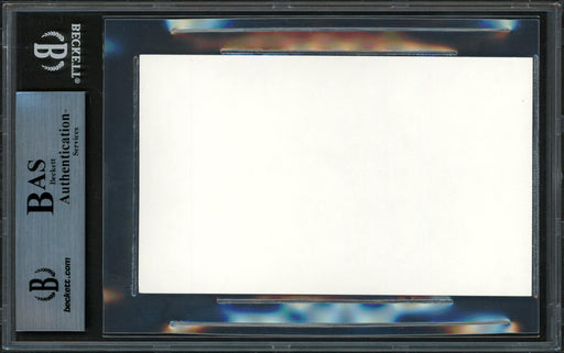 Johnny Unitas Autographed 3x5 Index Card Baltimore Colts Beckett BAS #14232608 - RSA