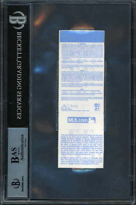 Ichiro Suzuki Autographed 2001 ALCS Game 1 Ticket 2001 ALCS Game 1 Ticket Seattle Mariners 1st Playoff Game Beckett BAS #14232668 - RSA