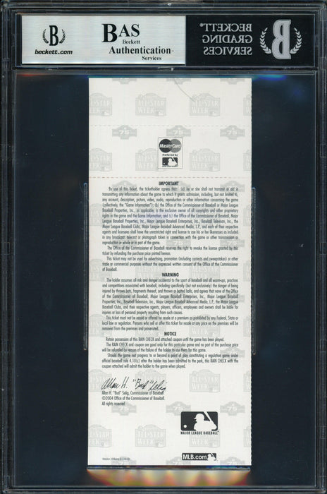 Ichiro Suzuki Autographed 2004 All Star Game Ticket 2004 All Star Game Ticket Seattle Mariners Beckett BAS #14232772 - RSA