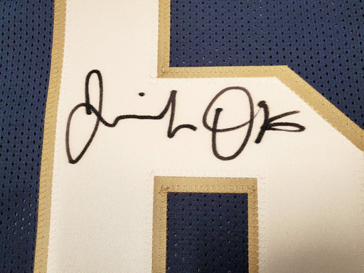 Notre Dame Fighting Irish Jeremiah Owusu-Koramoah Autographed Blue Jersey Beckett BAS Stock #196089 - RSA