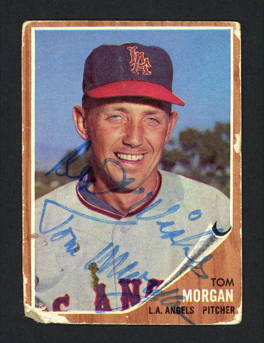 Tom Morgan Autographed 1962 Topps Card #11 Los Angeles Angels "Best Wishes" SKU #165162 - RSA