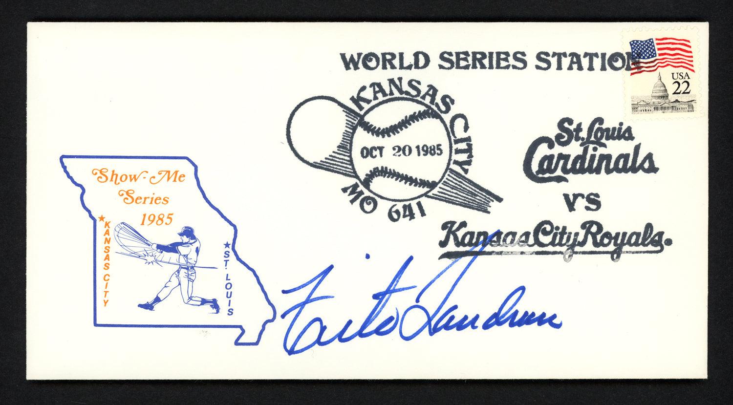 Tito Landrum Autographed First Day Cover St. Louis Cardinals 1985 World Series SKU #157203 - RSA