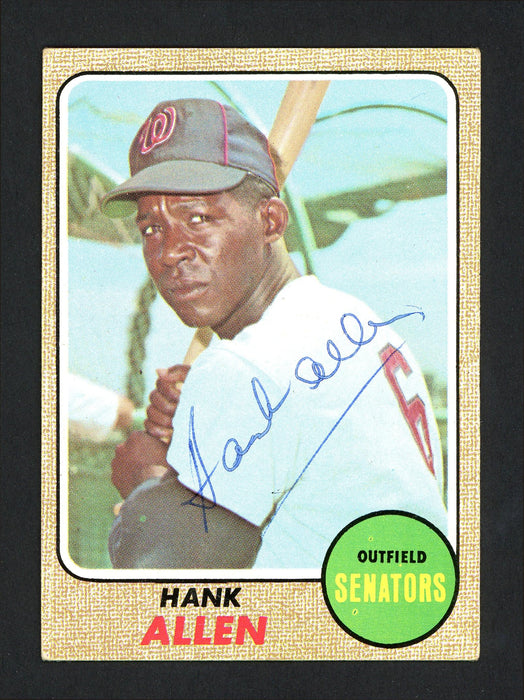 Hank Allen Autographed 1968 Topps Card #426 Minnesota Twins SKU #163961 - RSA