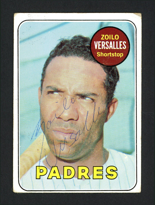 Zoilo Versalles Autographed 1969 Topps Card #38 San Diego Padres SKU #165177 - RSA