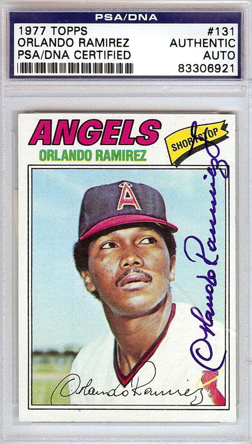 Orlando Ramirez Autographed 1977 Topps Card #131 California Angels PSA/DNA #83306921 - RSA