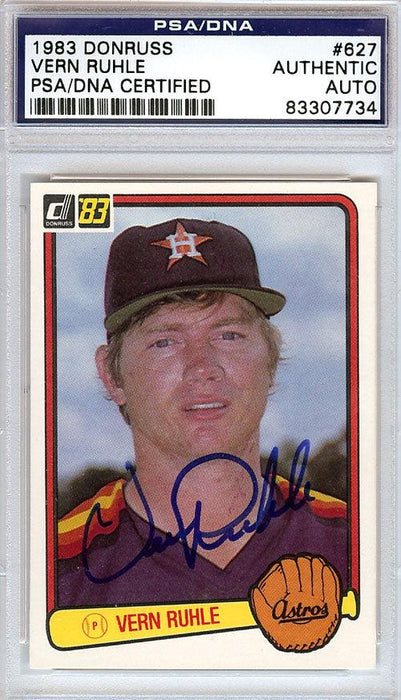 Vern Ruhle Autographed 1983 Donruss Card #627 Houston Astros PSA/DNA #83307734 - RSA