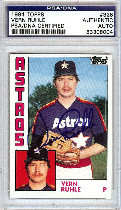 Vern Ruhle Autographed 1984 Topps Card #328 Houston Astros PSA/DNA #83308004 - RSA