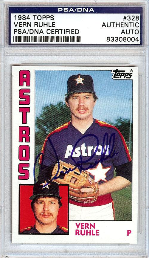 Vern Ruhle Autographed 1984 Topps Card #328 Houston Astros PSA/DNA #83308004 - RSA
