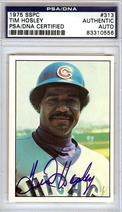 Tim Hosley Autographed 1975 SSPC Card #313 Chicago Cubs PSA/DNA #83310556 - RSA
